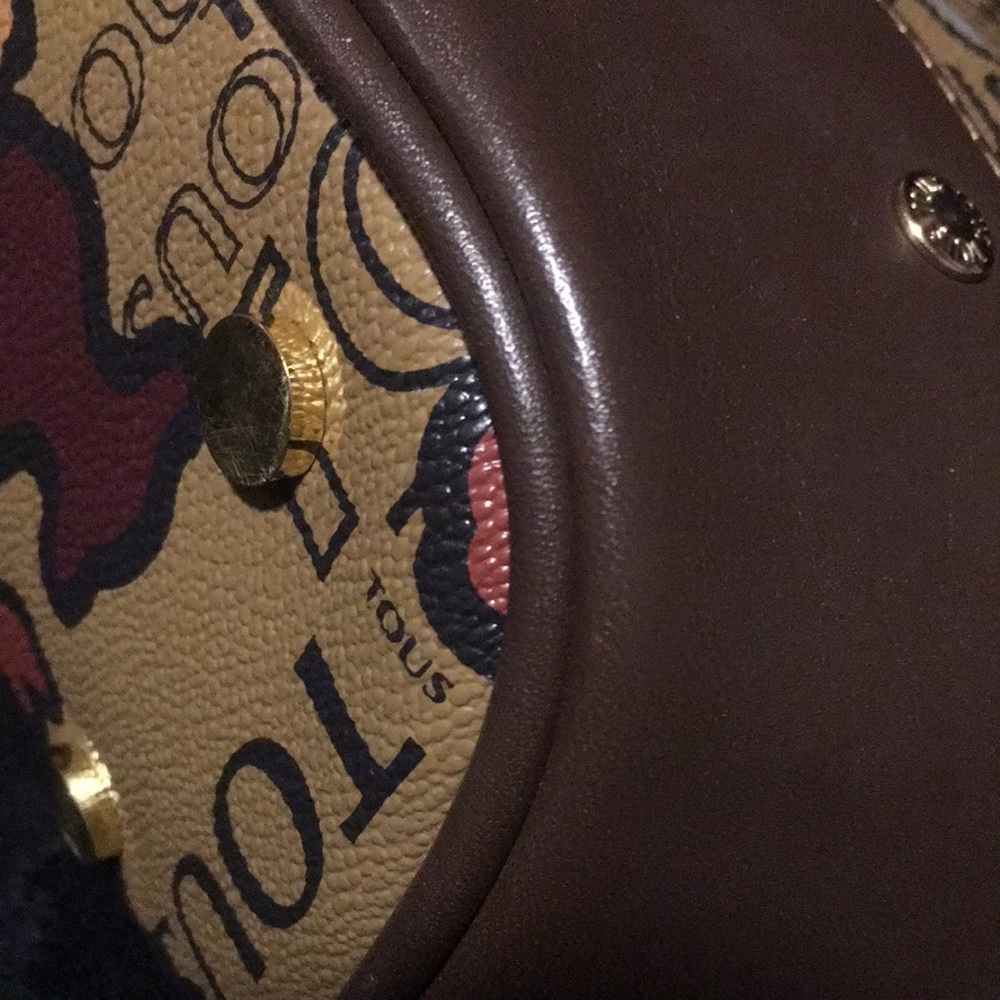 Tous medium size brown tan gray yellow hand bag - Picture 14 of 16